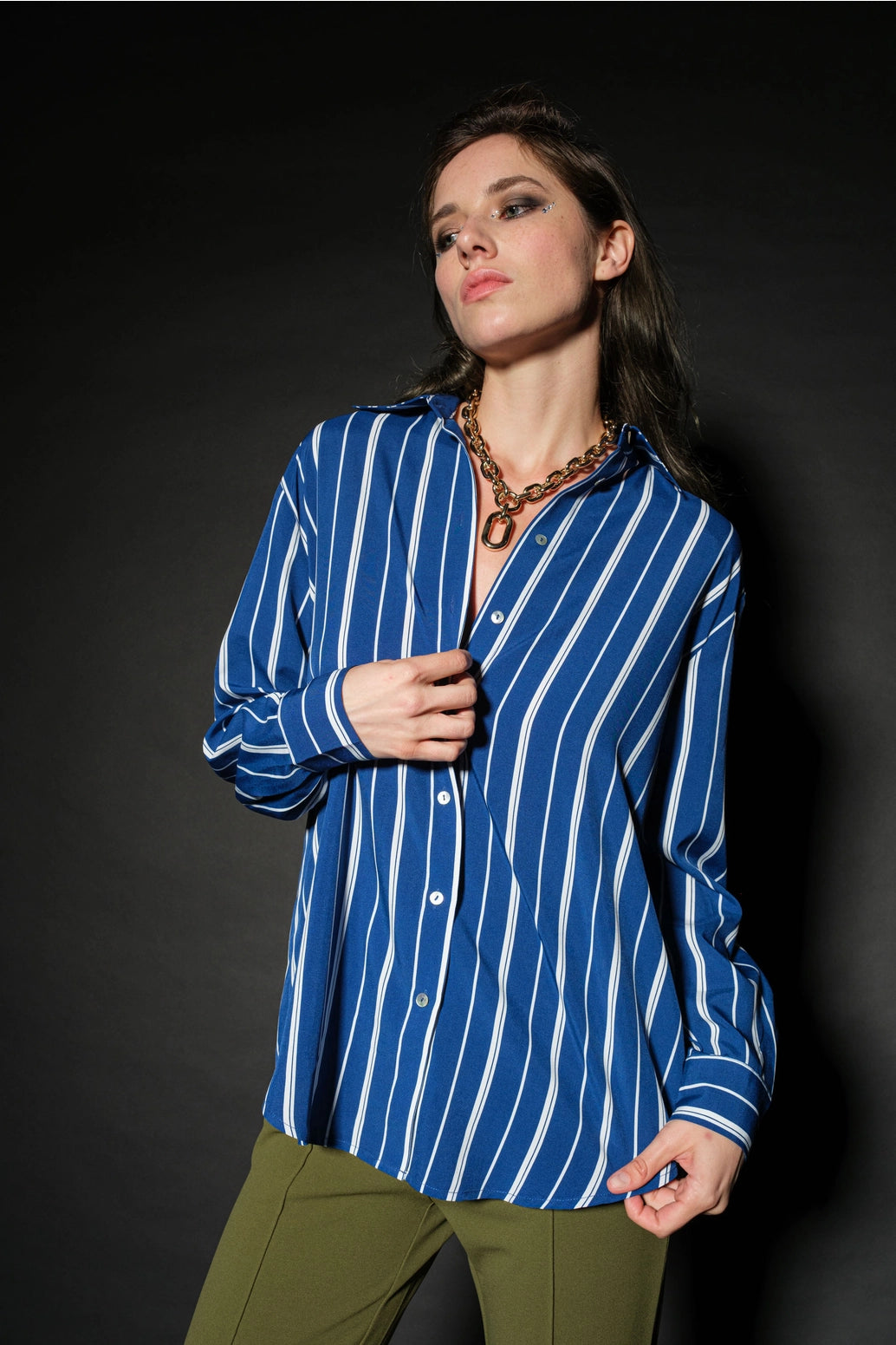 Blue Stripe Button Down Shirt