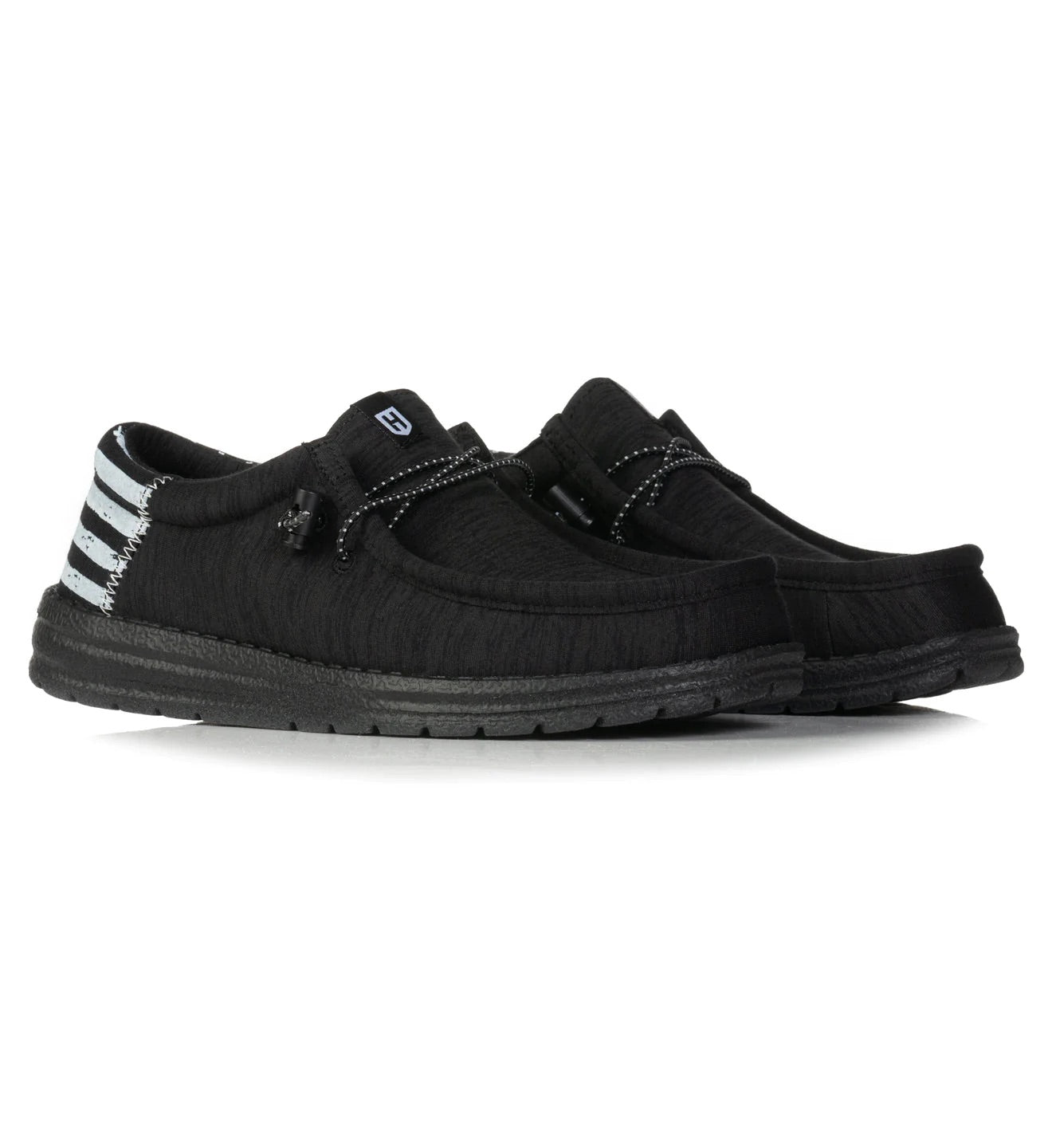 Howitzer Black American Flag Slip-on Shoes