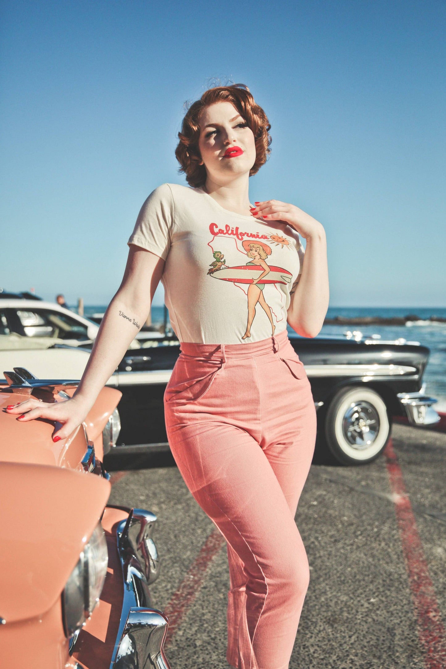 California Fitted Tee in Ivory