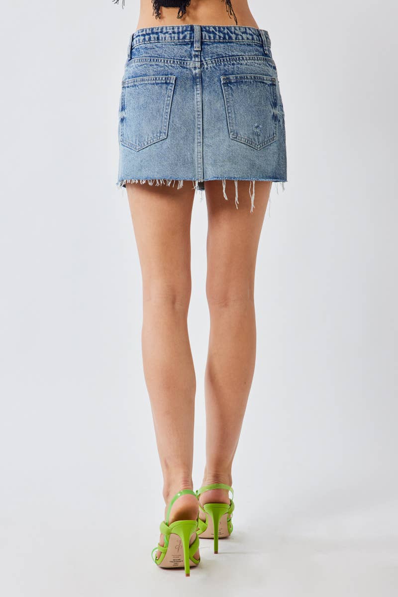 Micro Mini Denim Skirt