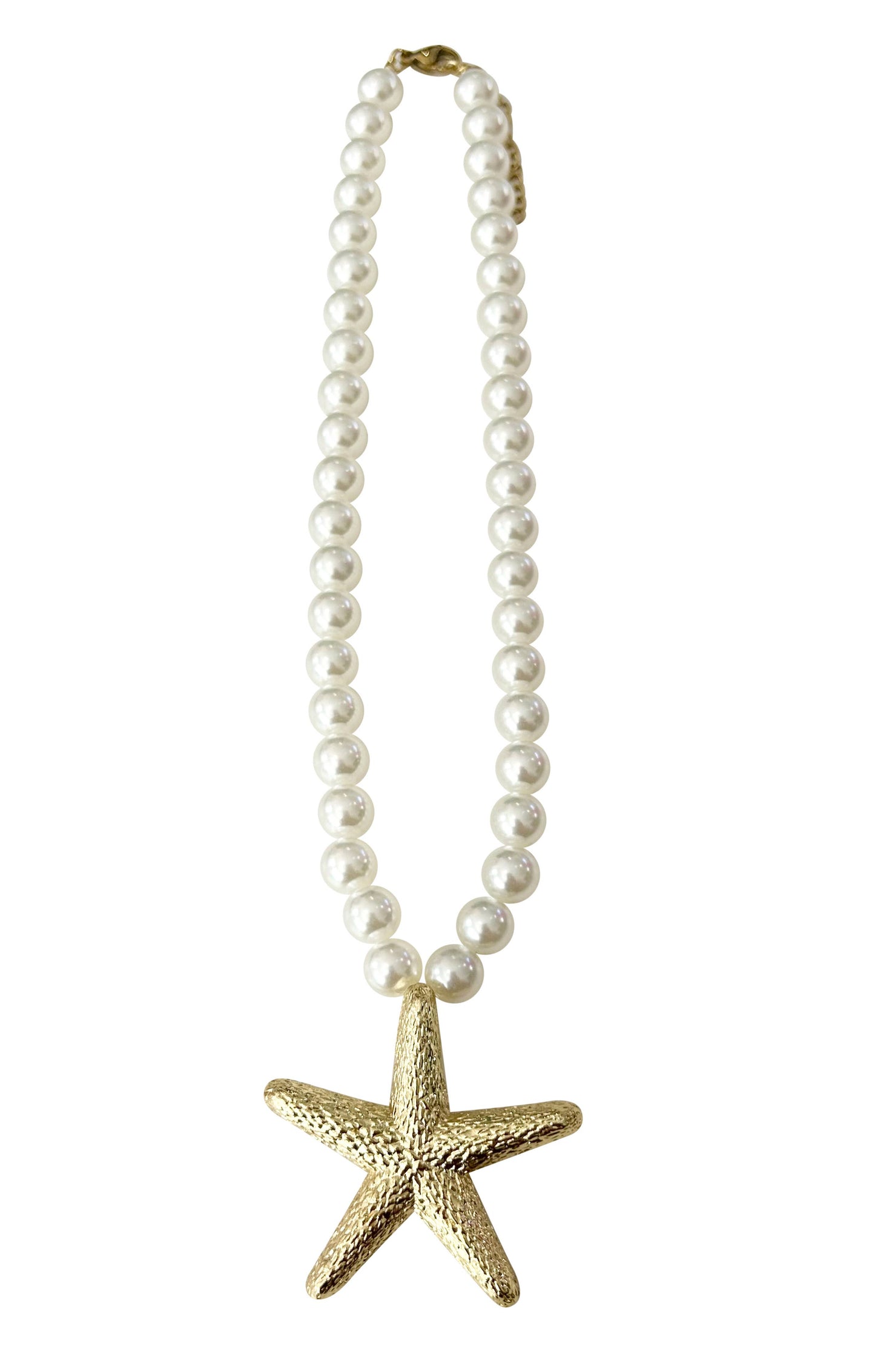 Sea Necklace with Starfish Pendant - Pearl