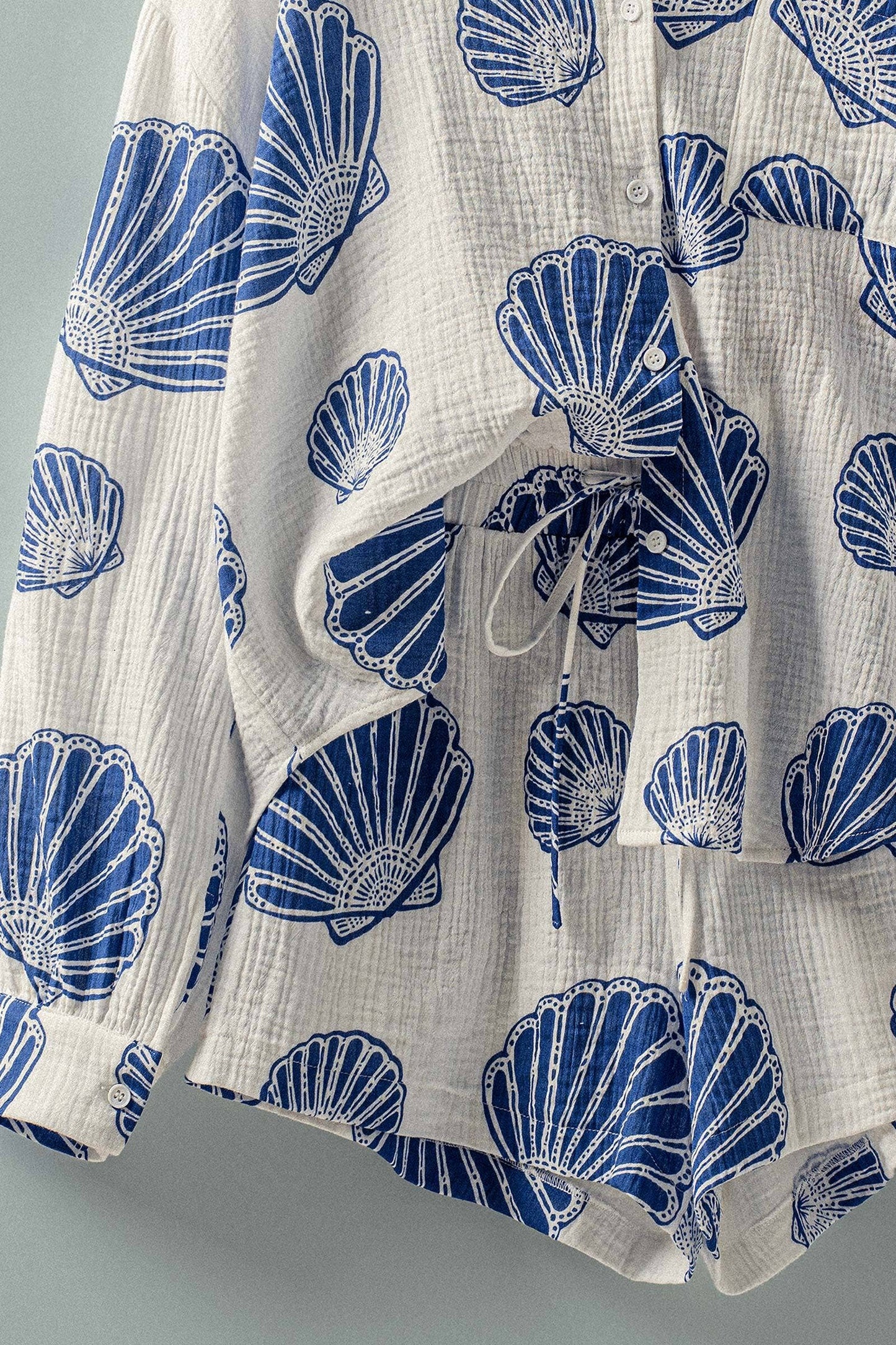 Sea shell Blue Shell Cotton Gauze Set