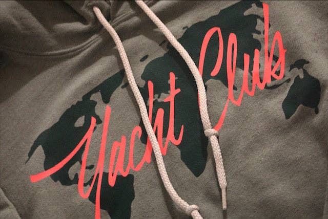 Yacht Club hoodie Olive Green