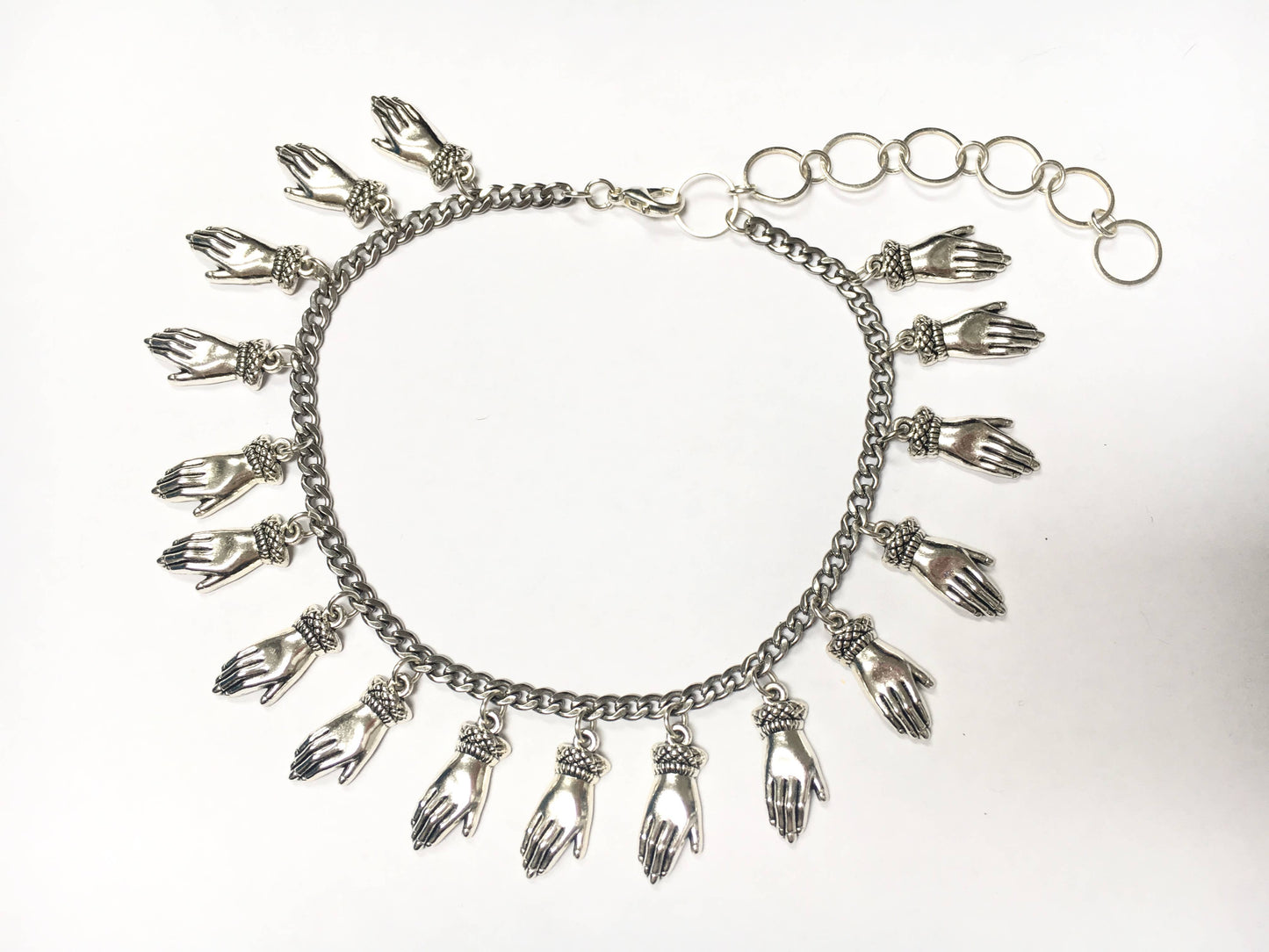 Silver Hands on Choker