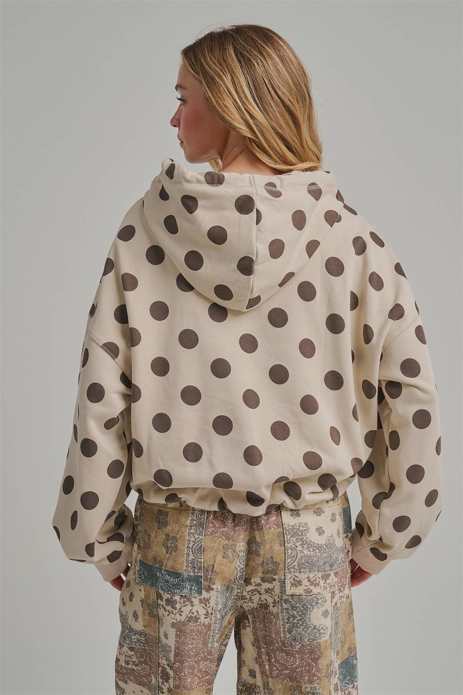 LOOSE FIT POLKA DOT SWEATSHIRT