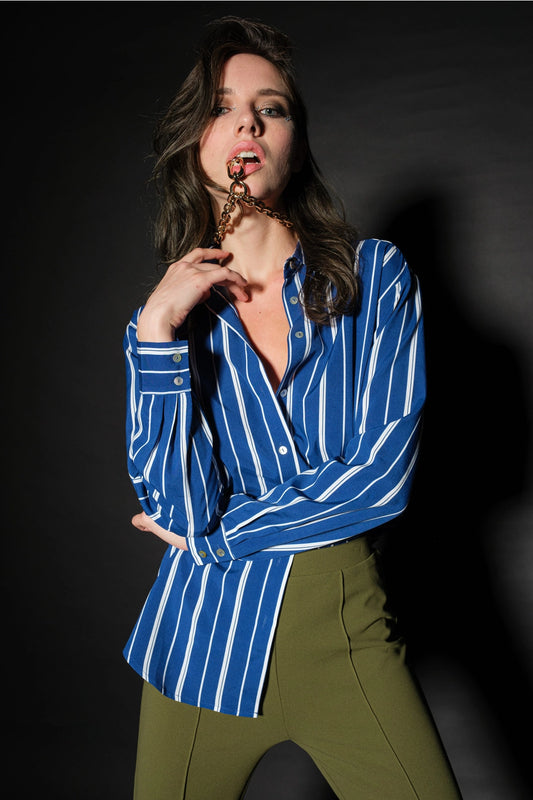 Blue Stripe Button Down Shirt