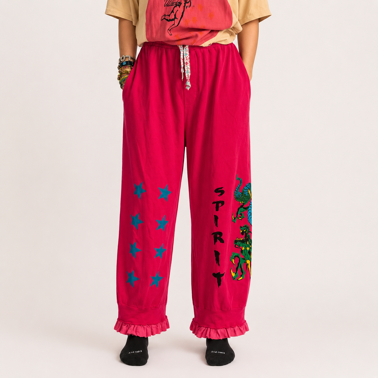 Pink Star Dragon Sweatpants