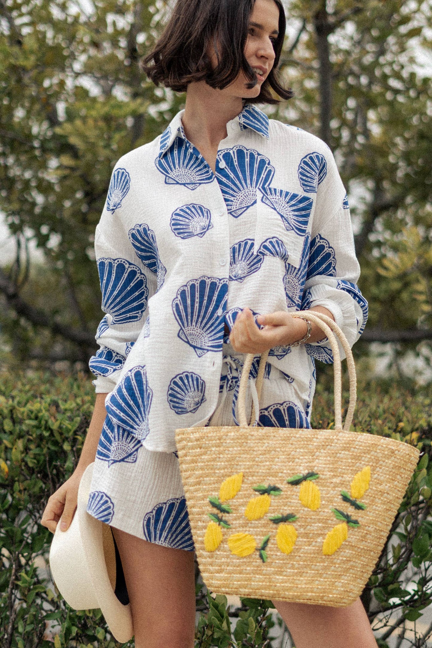 Sea shell Blue Shell Cotton Gauze Set