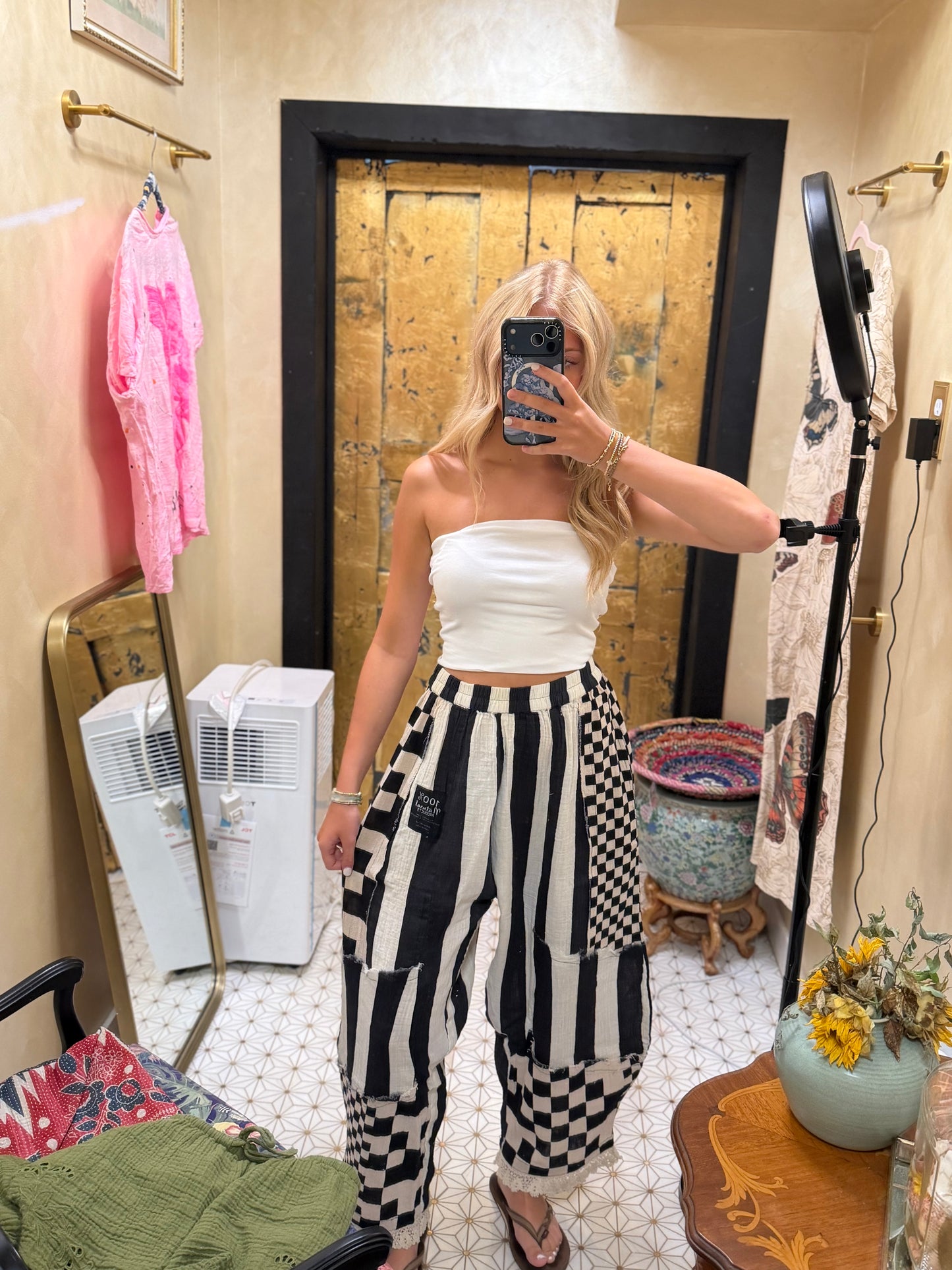 Stripe n Check pants