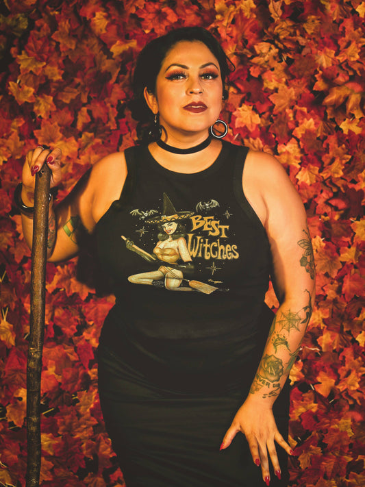 Best Witches Vintage Halloween Racer Tank Top
