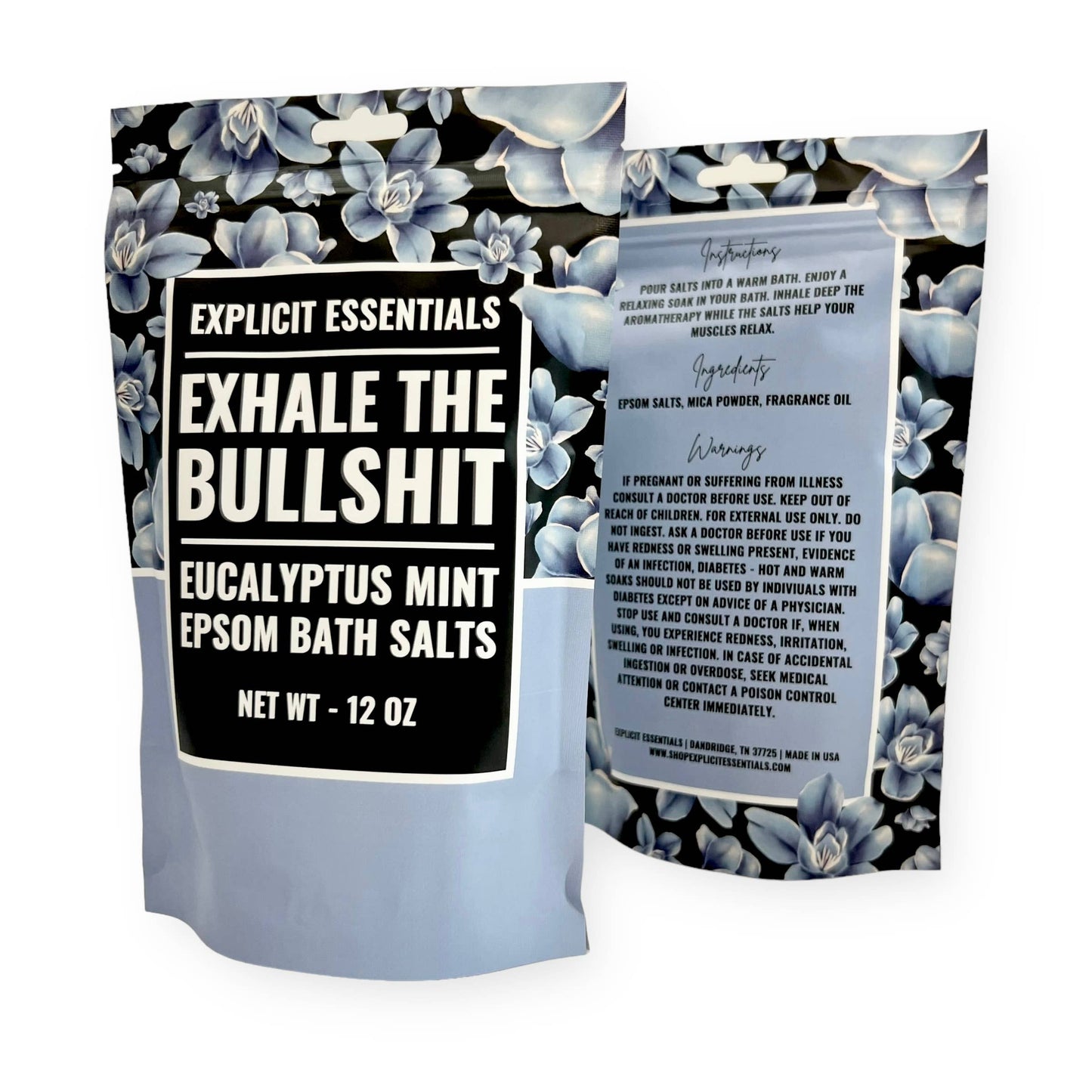 Exhale The Bullsh*t Epsom Bath Salts 12oz Bag
