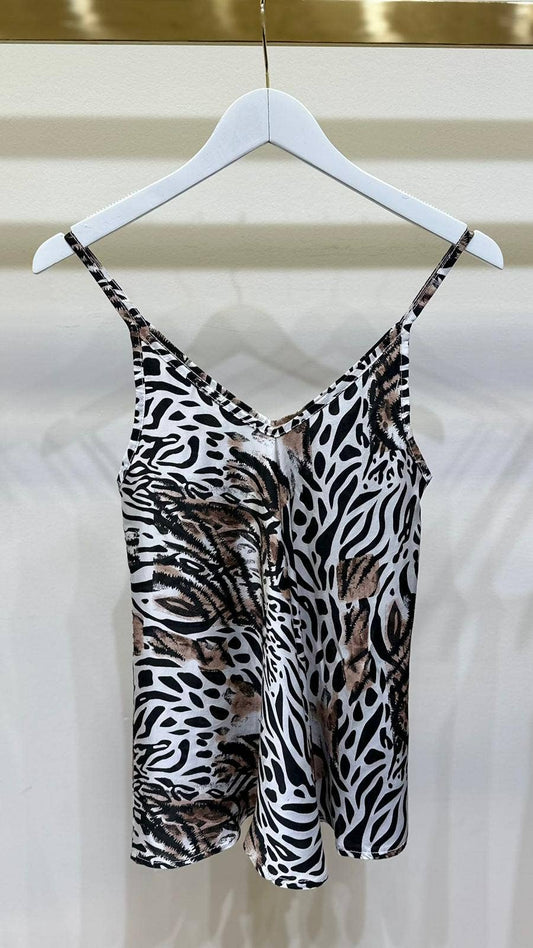 ZEBRA PATCH PRINT TANK TOP