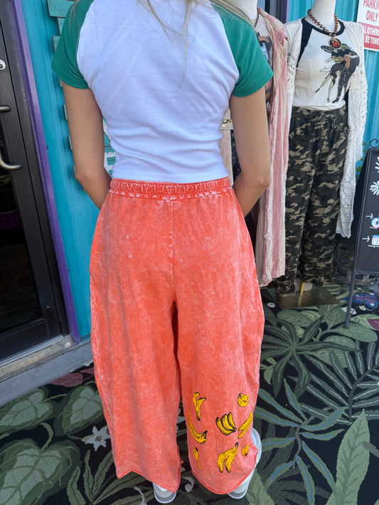 NEAON ORANGE TIGER WITH BANANA PANT