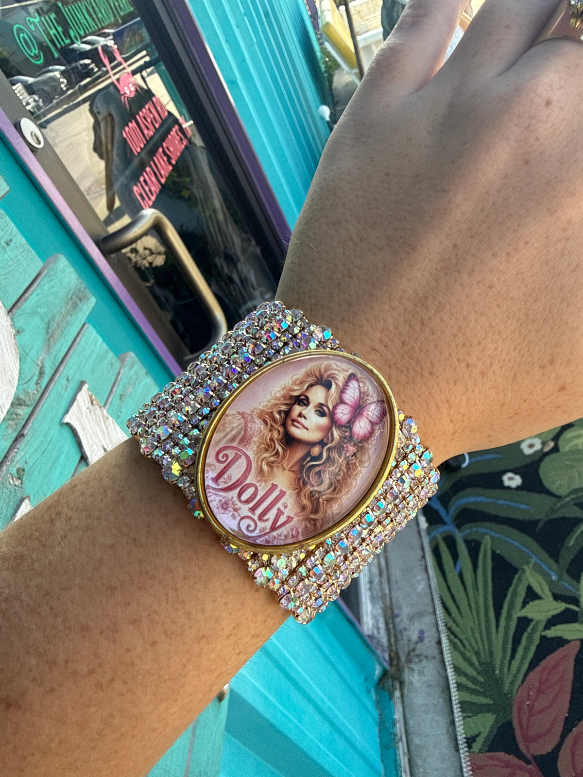Gold Dolly Bling Cuff