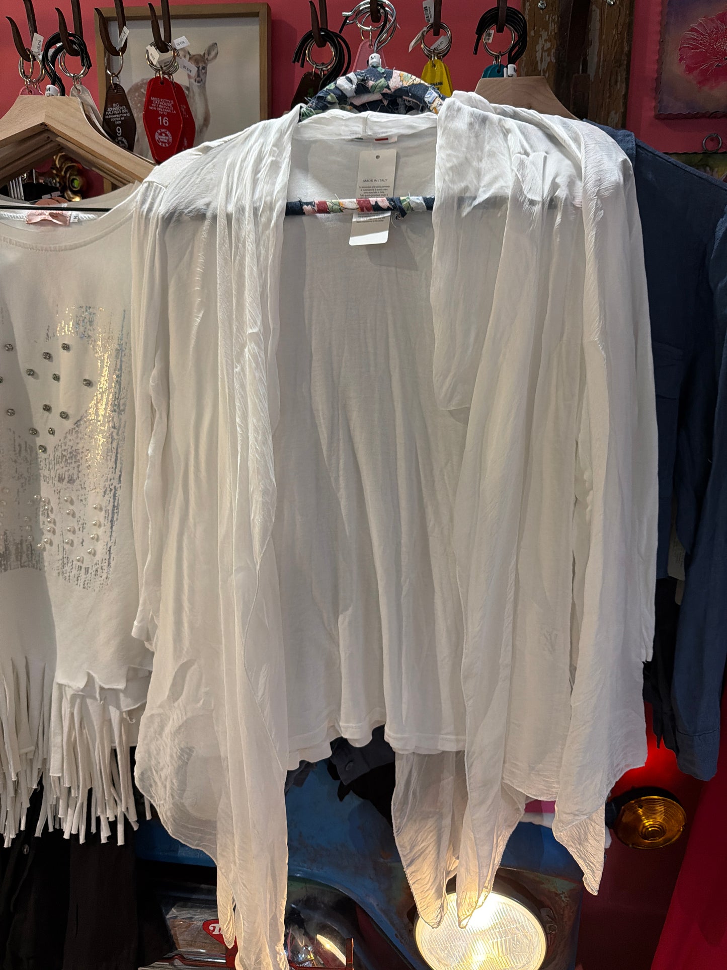 White silky top
