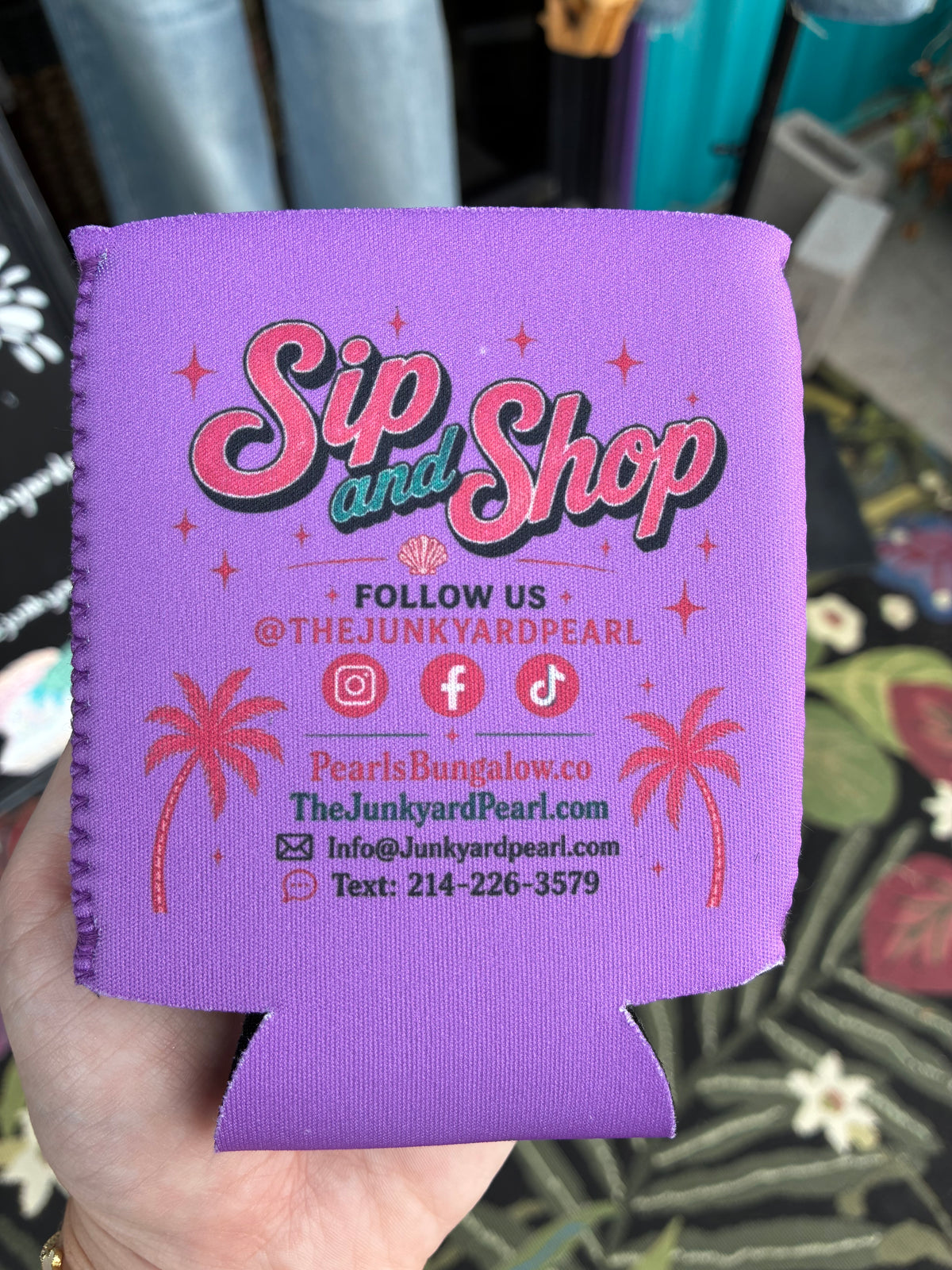 Purple Junkyard Pearl Koozie