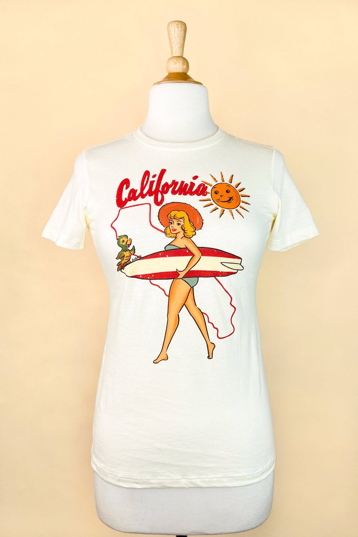 California Fitted Tee in Ivory