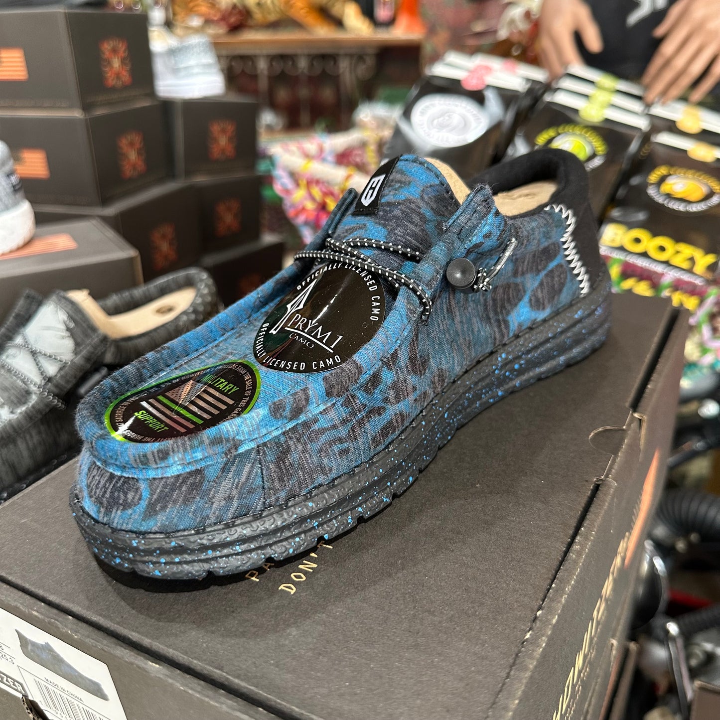 Howitzer Blue Abyss Prym Camo Slip-on Shoes