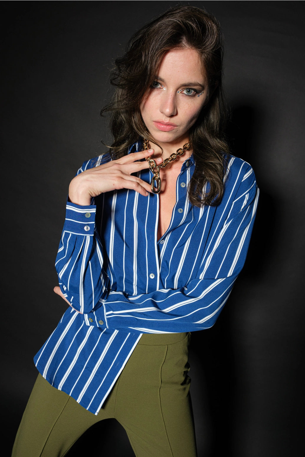 Blue Stripe Button Down Shirt