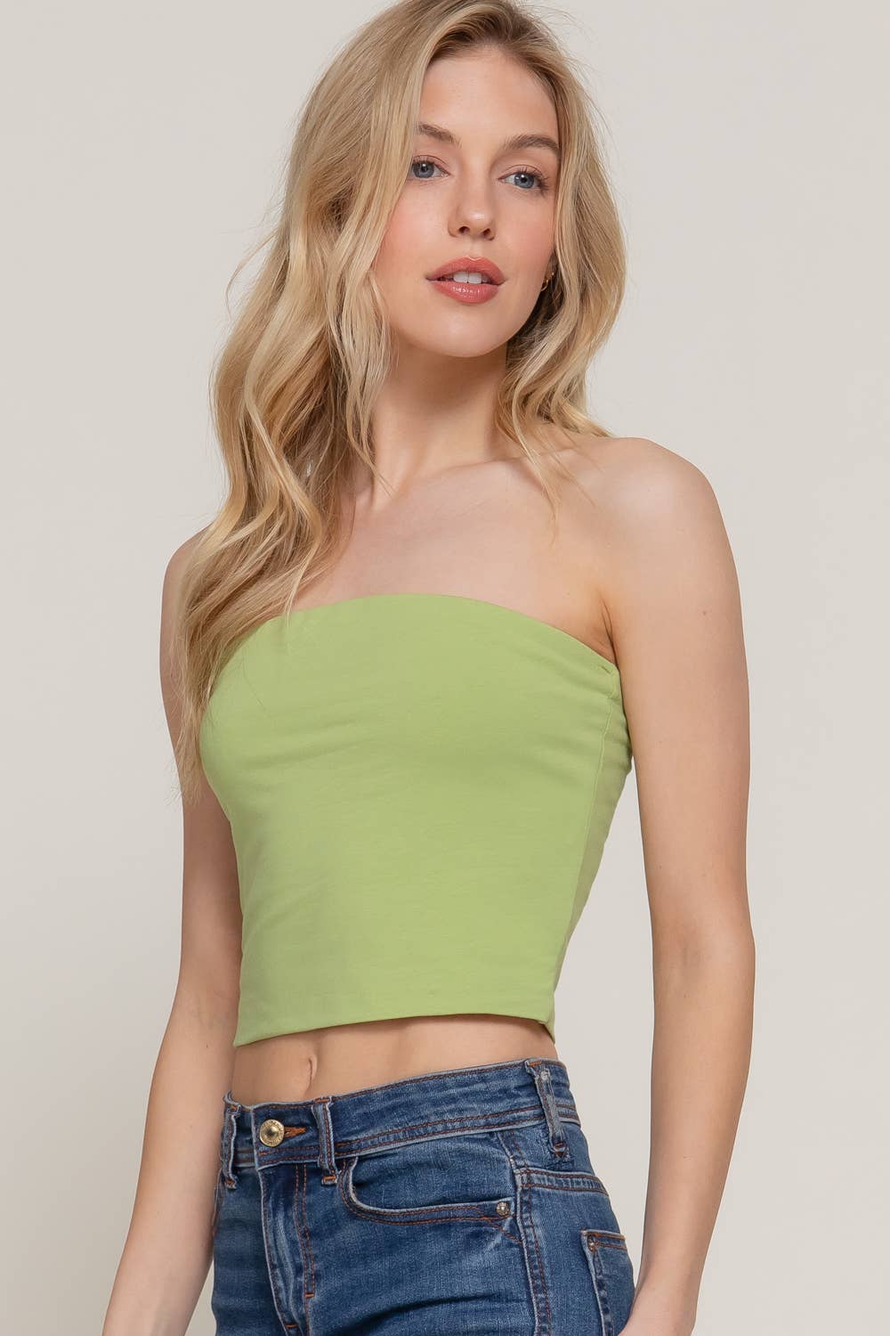 Crop Tube Cotton Jersey Top
