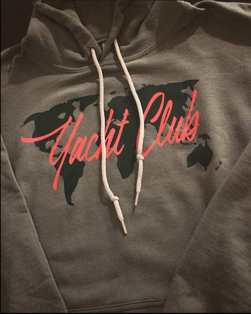 Yacht Club hoodie Olive Green