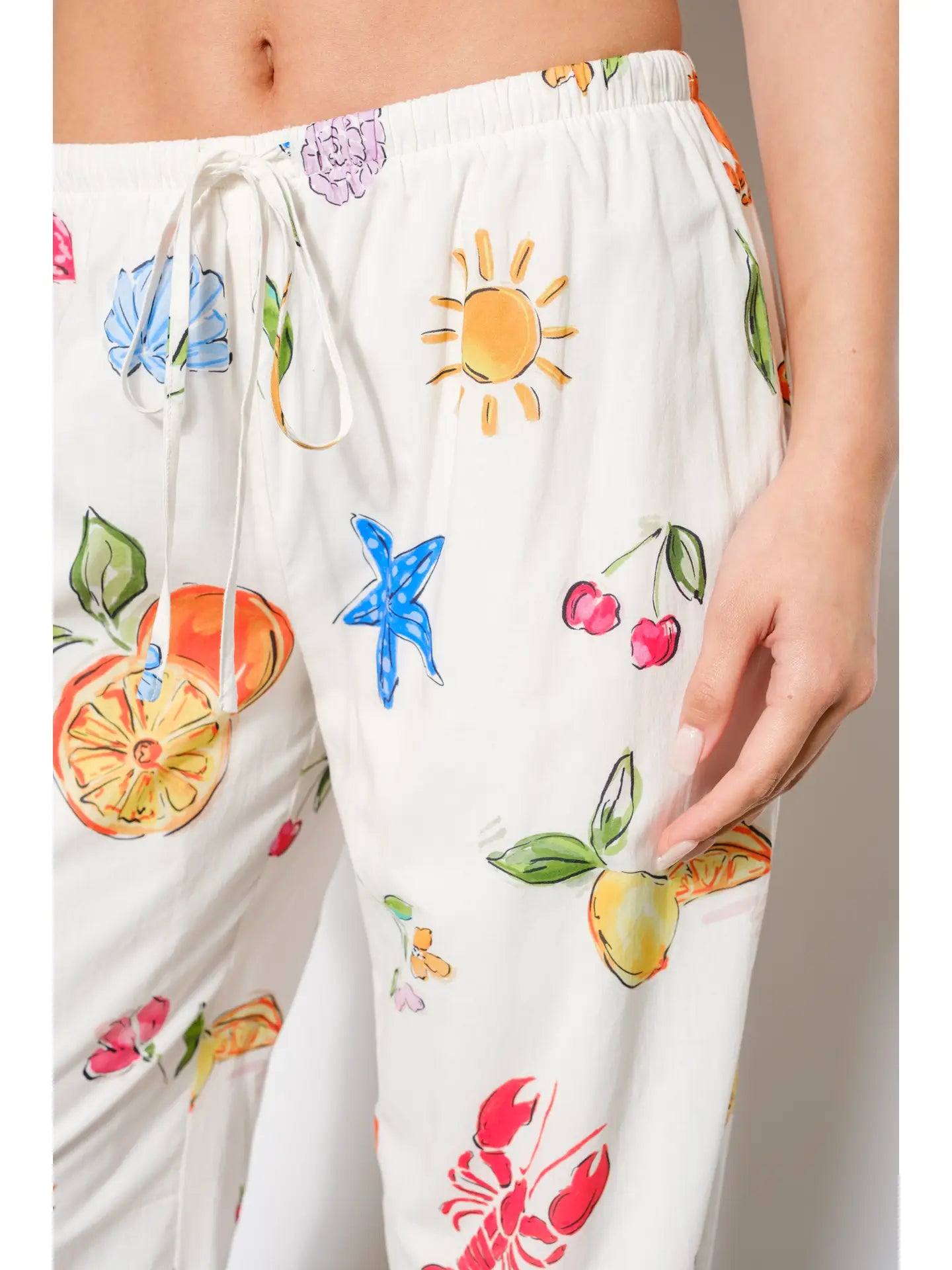White Summer Print Colorful Outfit
