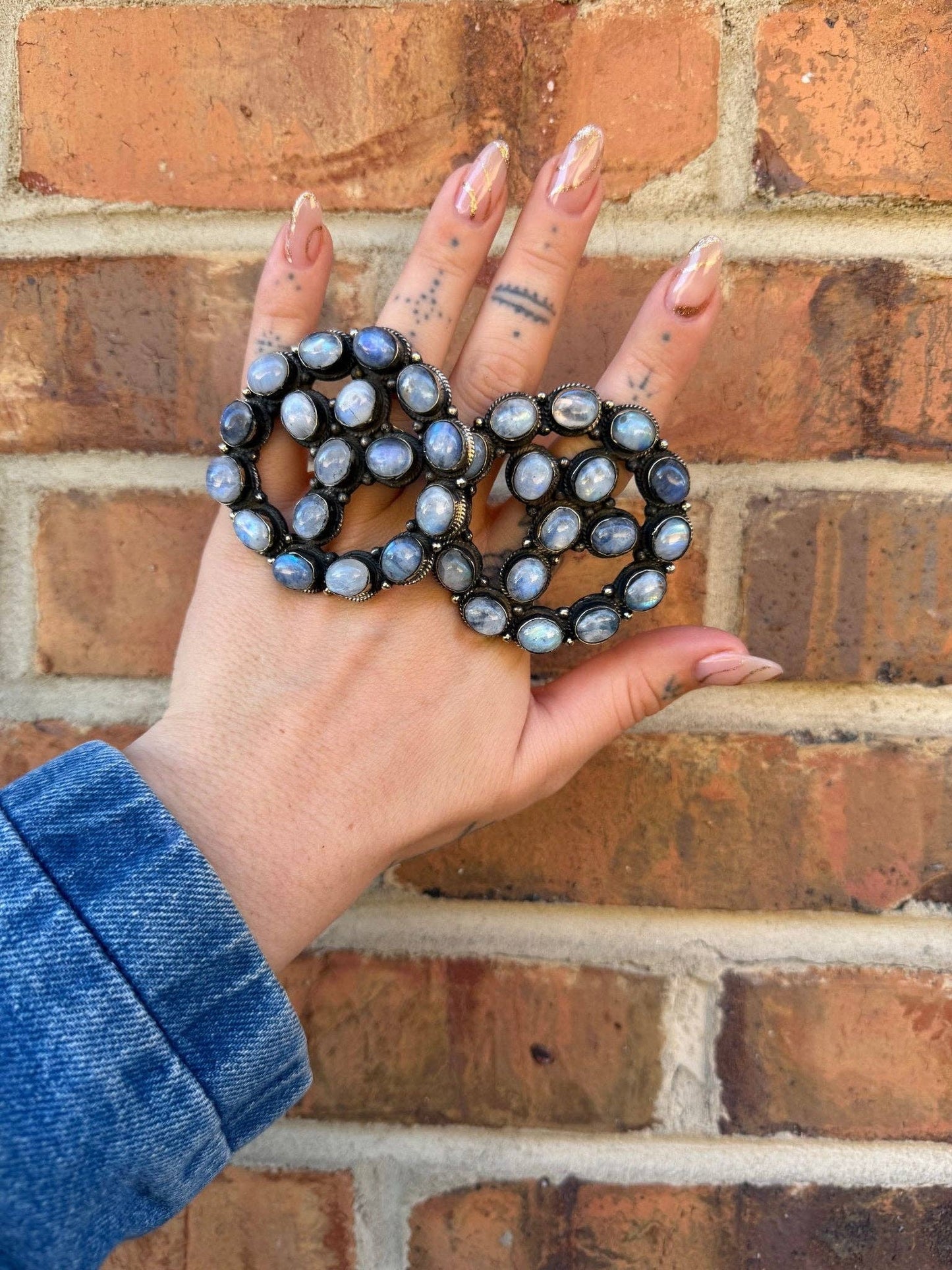 Smokey Quartz Peace Sign Ring