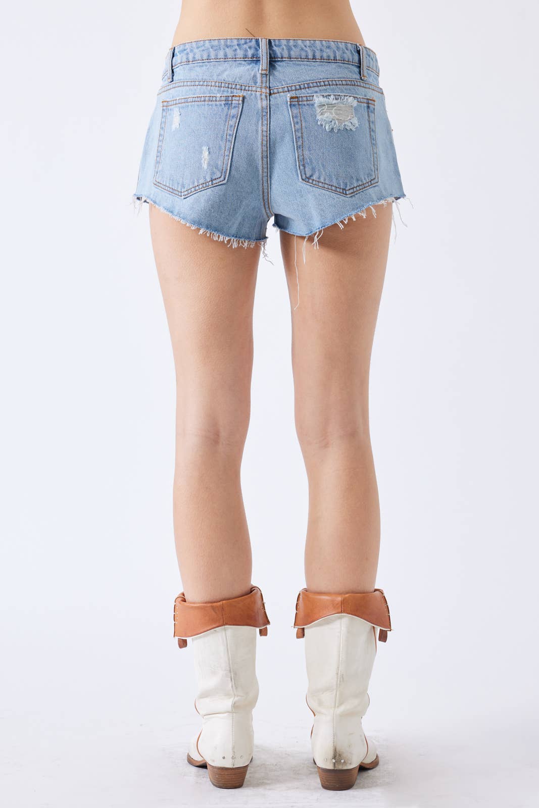 LOW RISE DENIM SHORTS - S80322