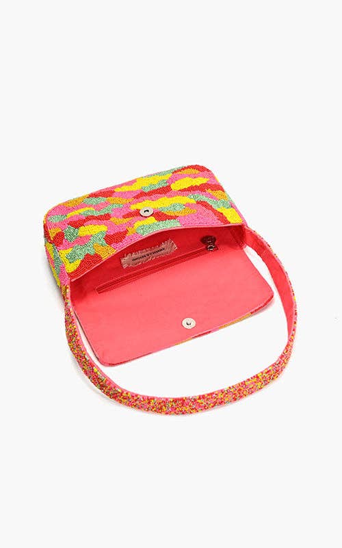 Candy Kaleidoscope Beadwork Shoulder Bag With A Mini Me Bag