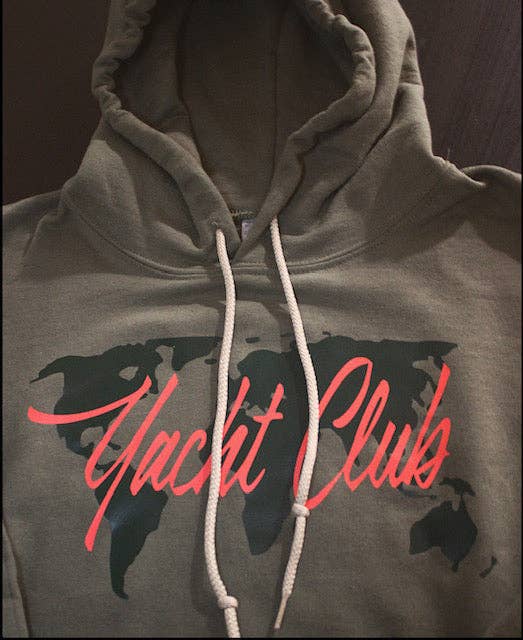 Yacht Club hoodie Olive Green