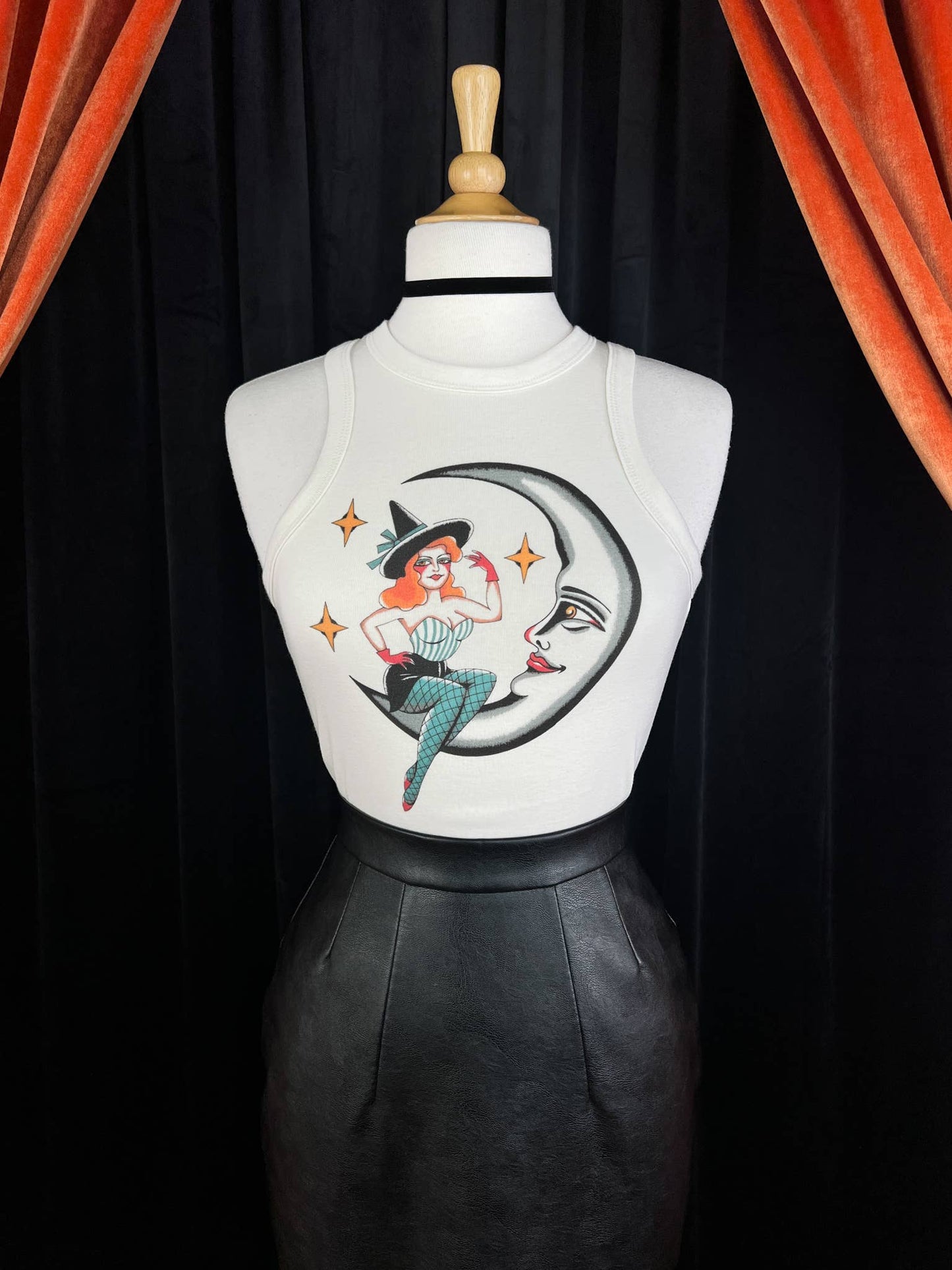 My Beloved Witch Top Rib Racer Tank in Natural