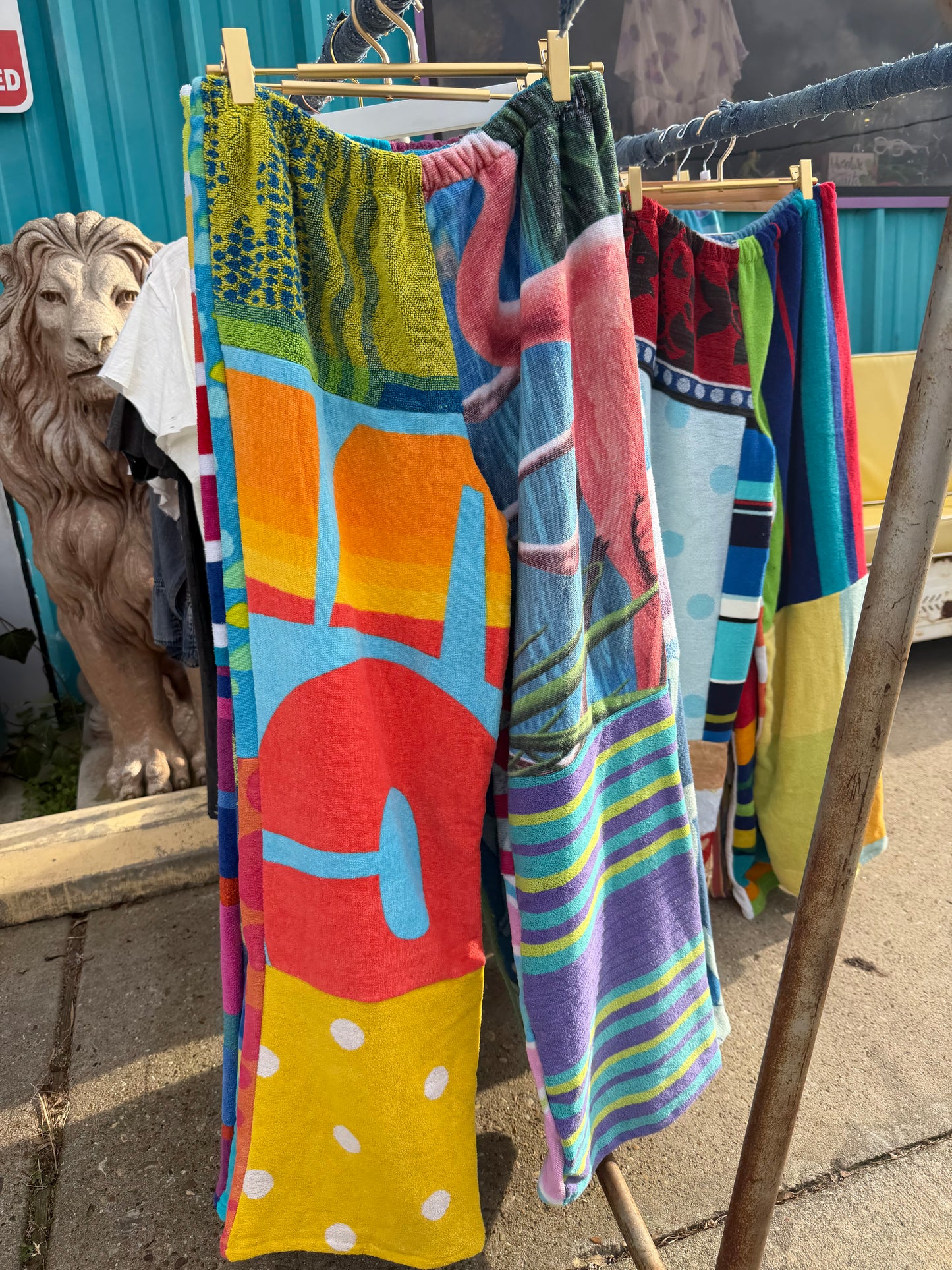 New BeachTowel Patchwork Pants