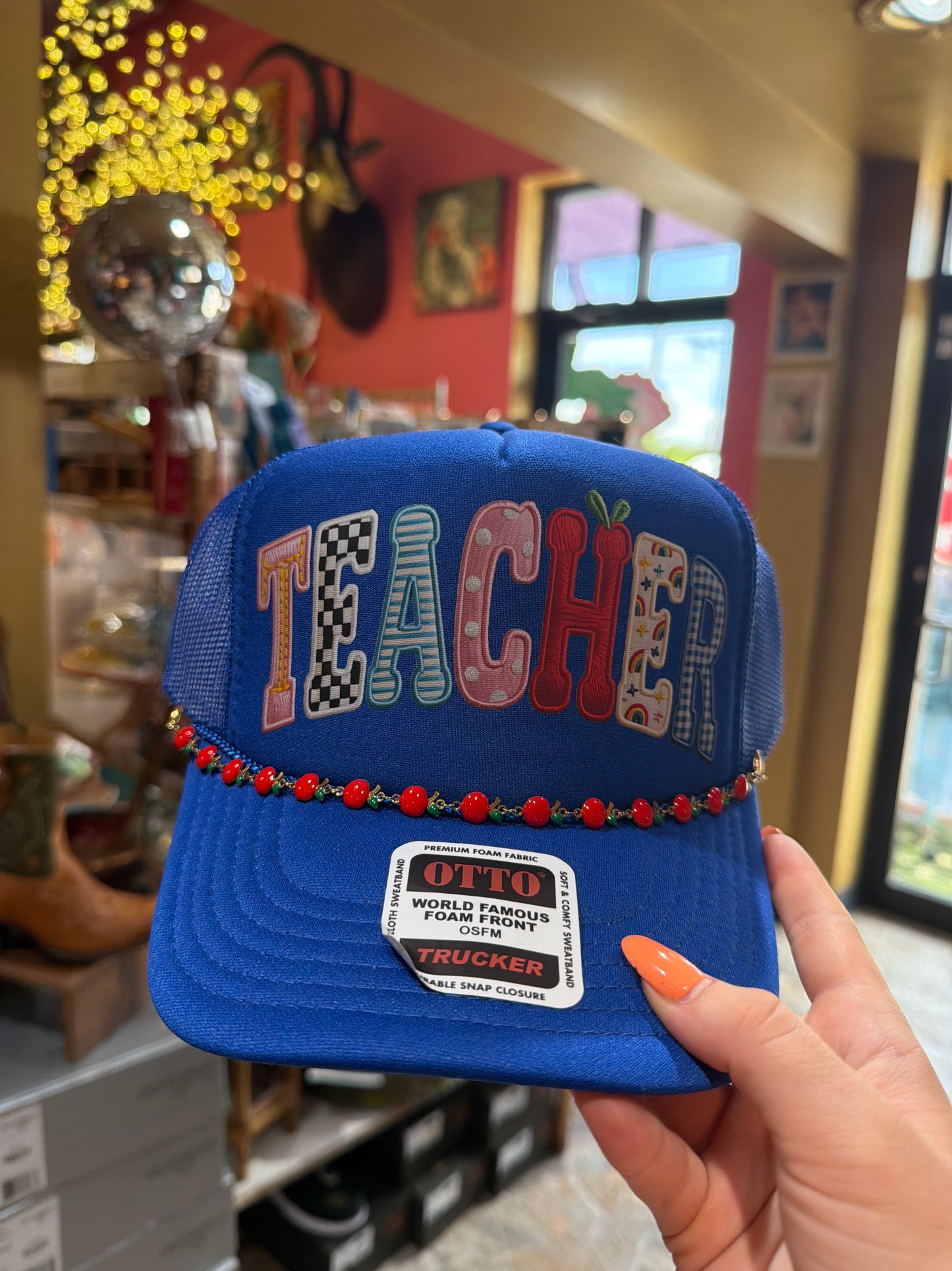 TEACHER Trucker Hat - Faux Embroidery