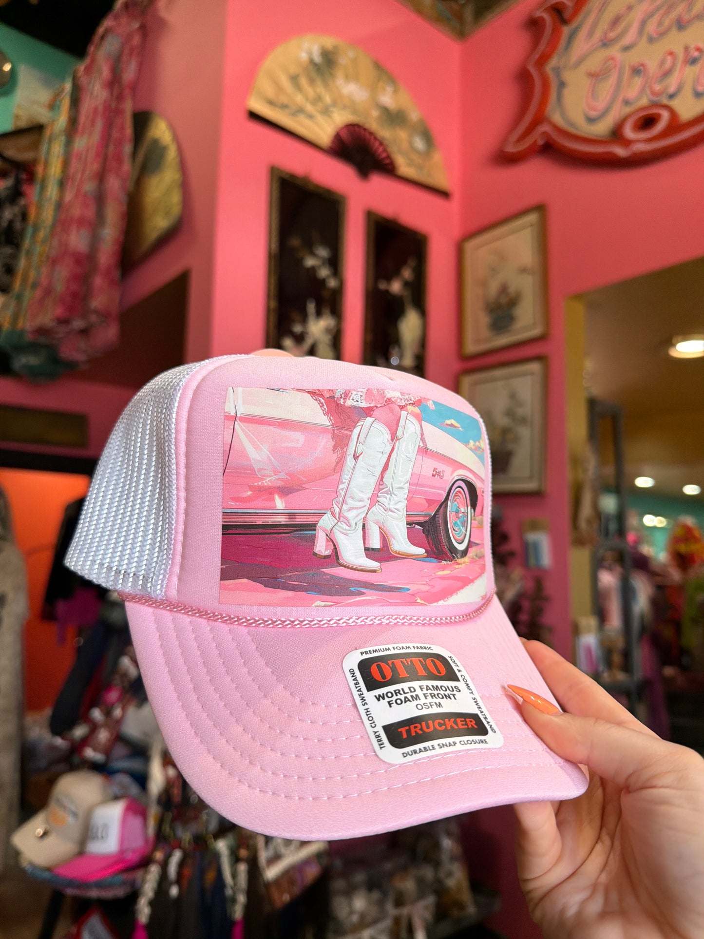 Pretty Pink Cowgirl Trucker Hat
