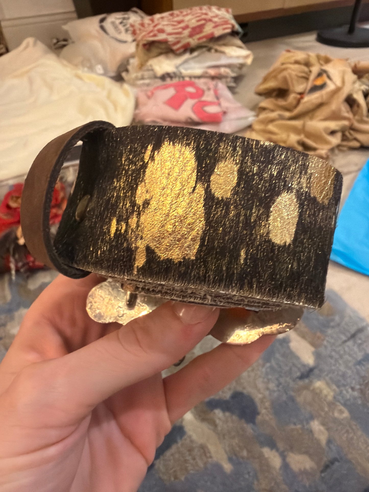 Turquoise hide belt