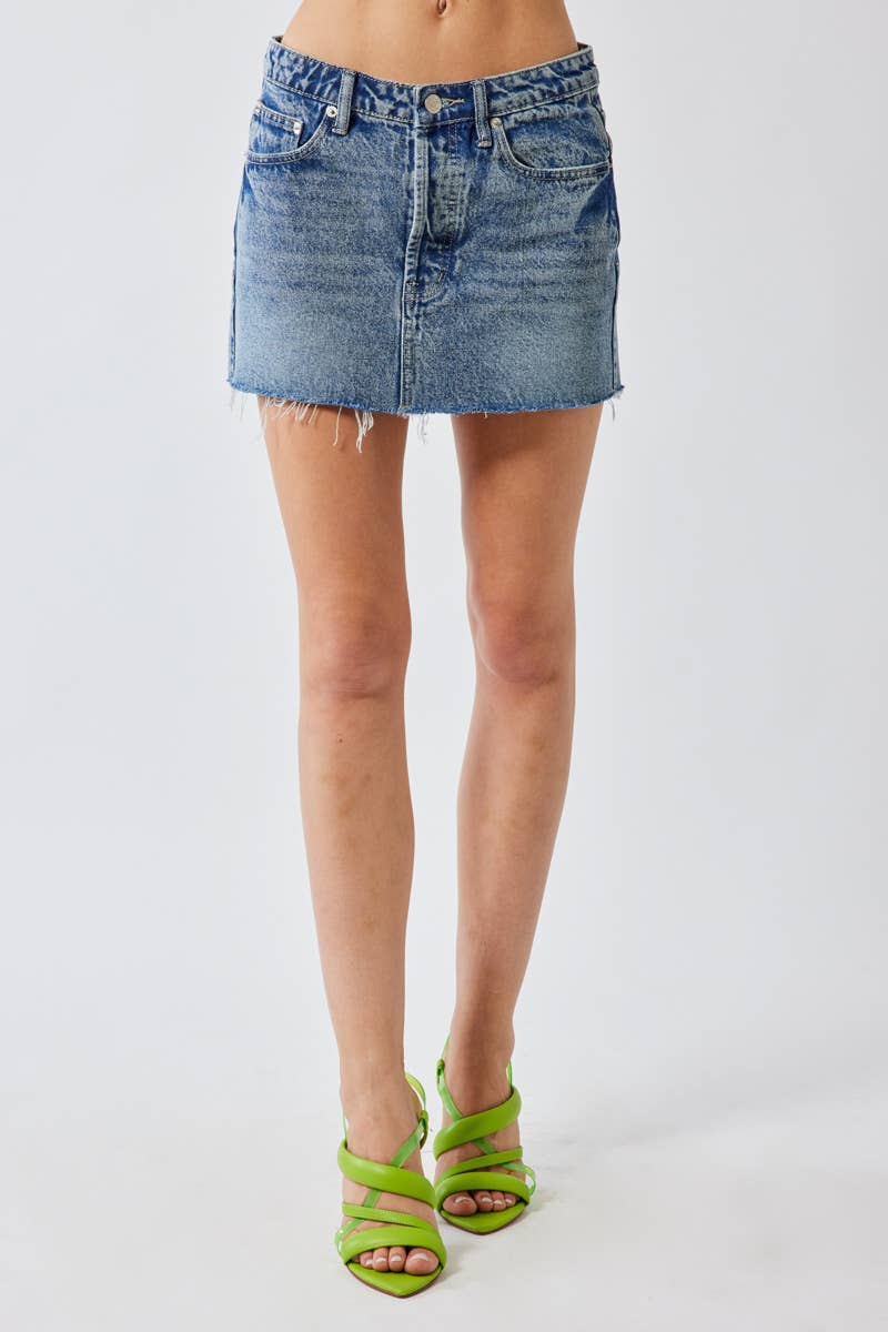Micro Mini Denim Skirt