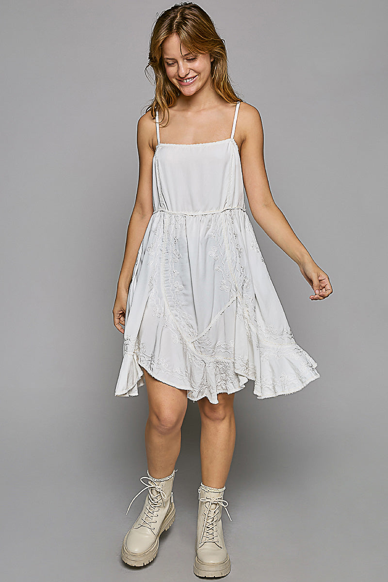 Ivory White Cotton Sundress