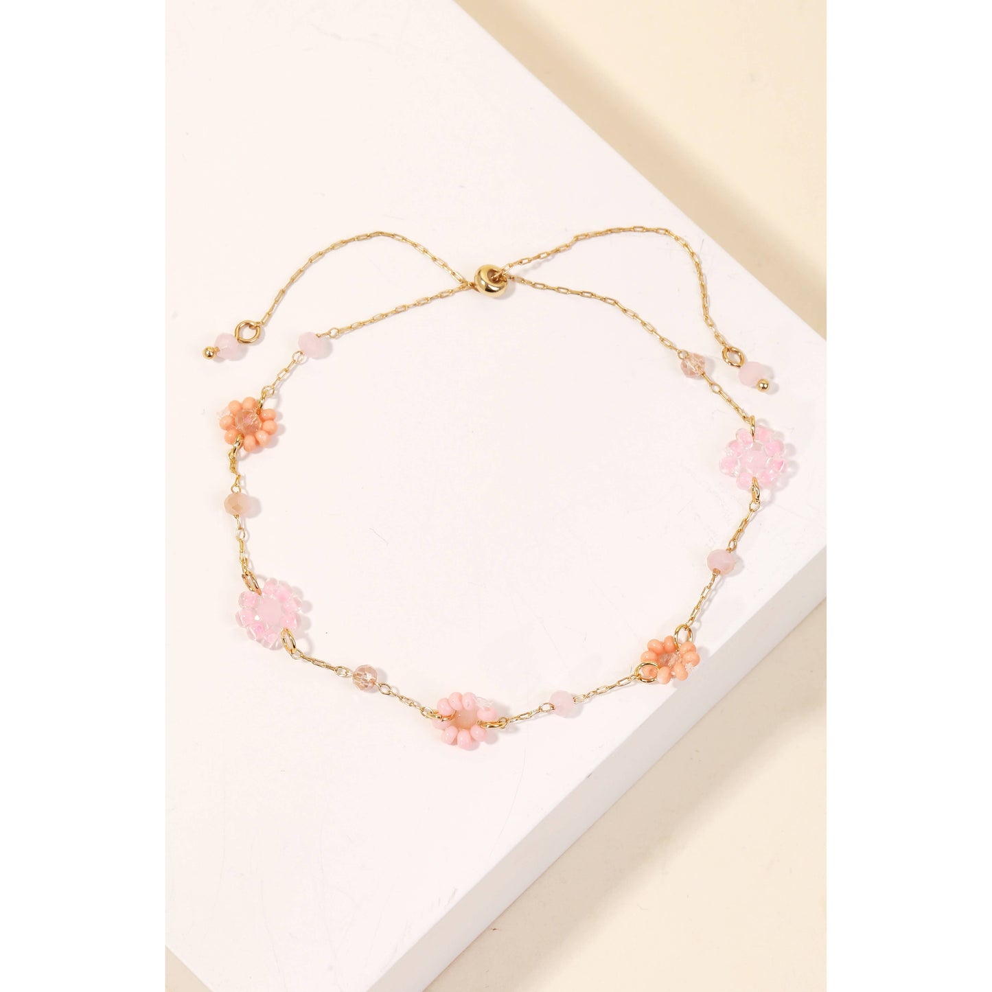 Beaded Flower Daisy Chain Bracelet