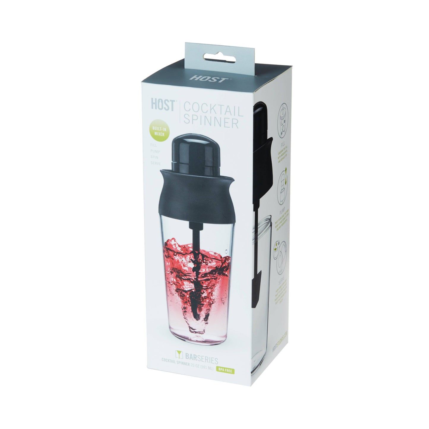 Cocktail Spinner w/ Built-in Strainer & Pour Spout