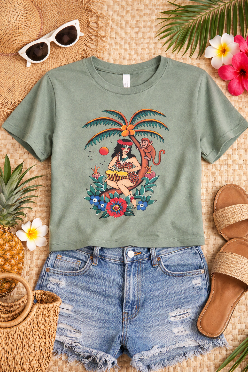 Bongo Baby Mini Tee in Sage