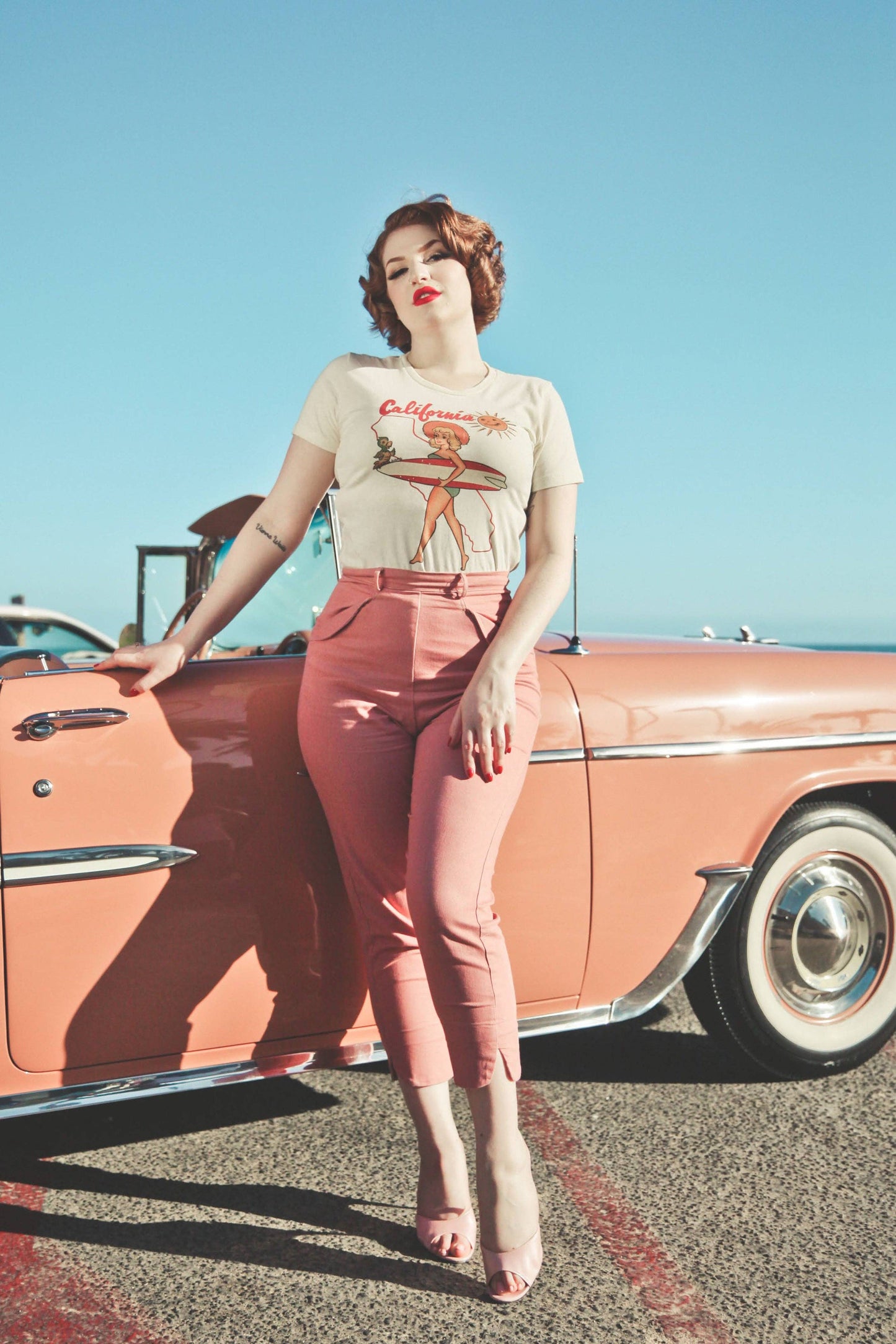 California Fitted Tee in Ivory