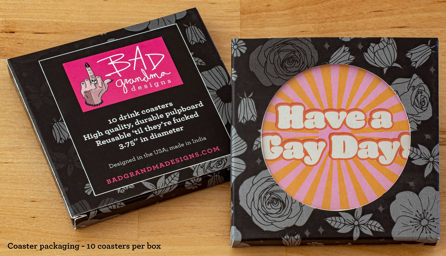Have a Gay Day! 10 coaster set