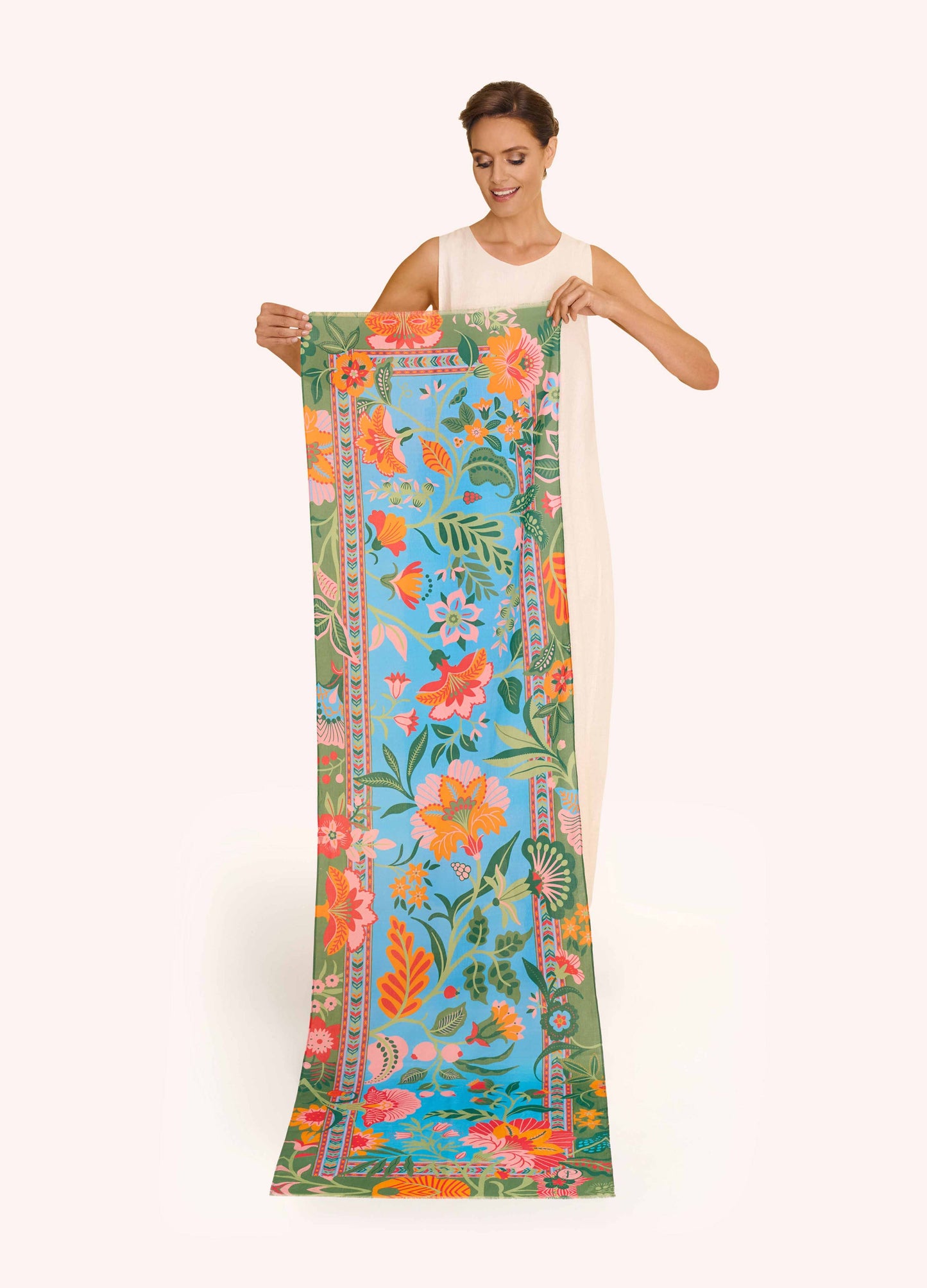 Cotton Scarf - Folky Floral