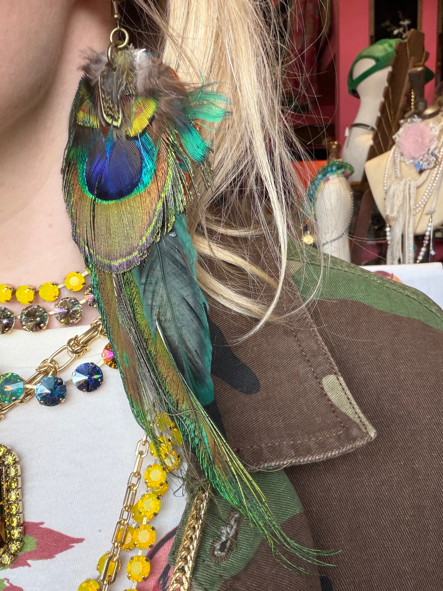 Peacock Earrings