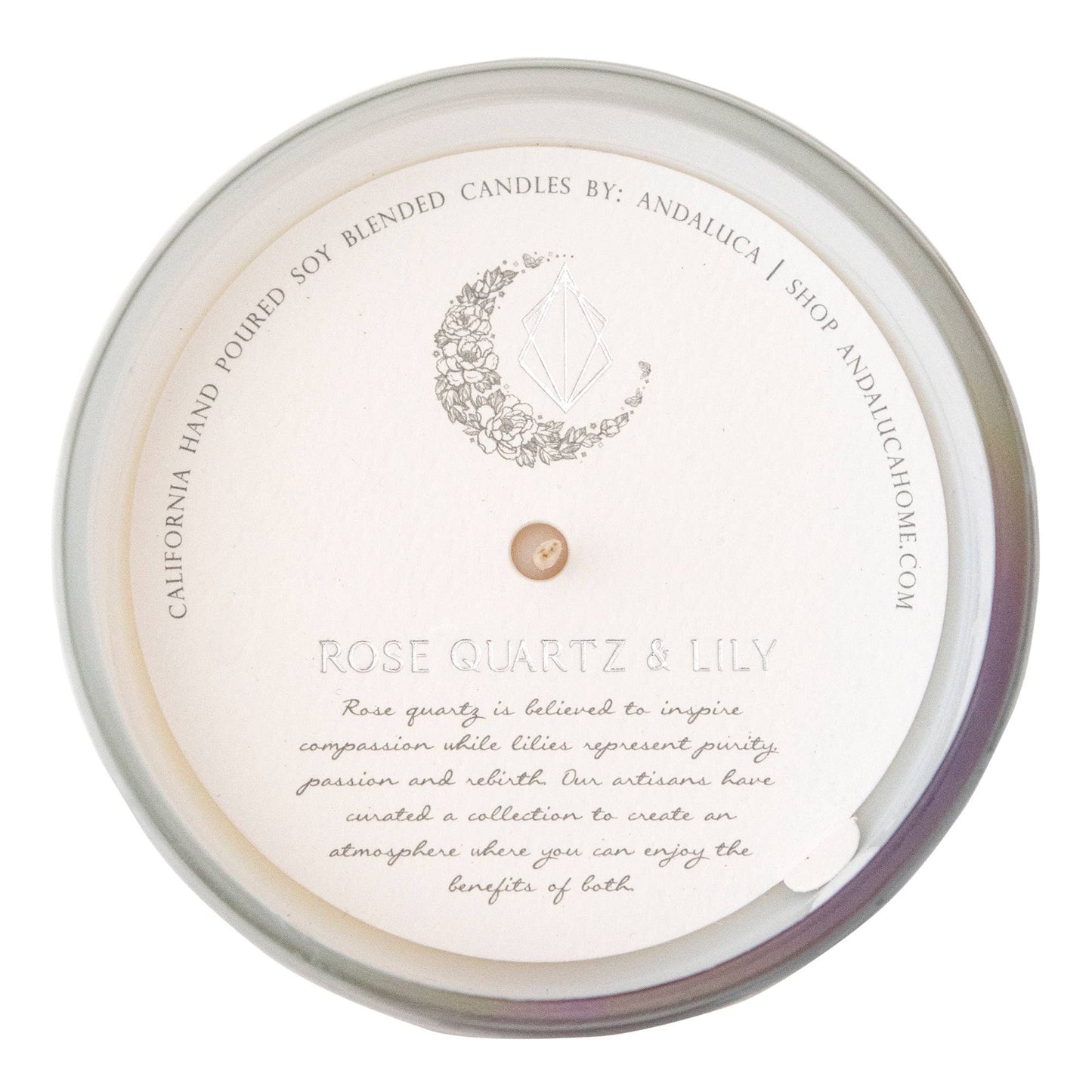Rose Quartz & Lily 12 oz Soy Blend Candle