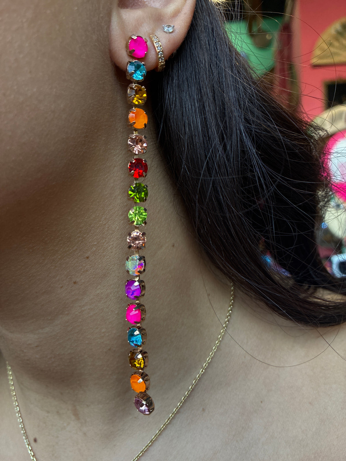 Rhinestone Drop Earrings