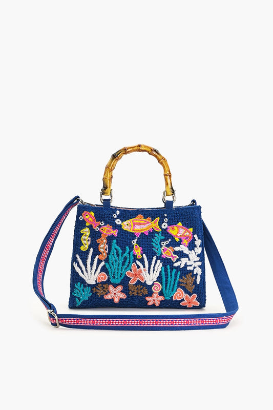 Under The Sea Navy Tote Bag