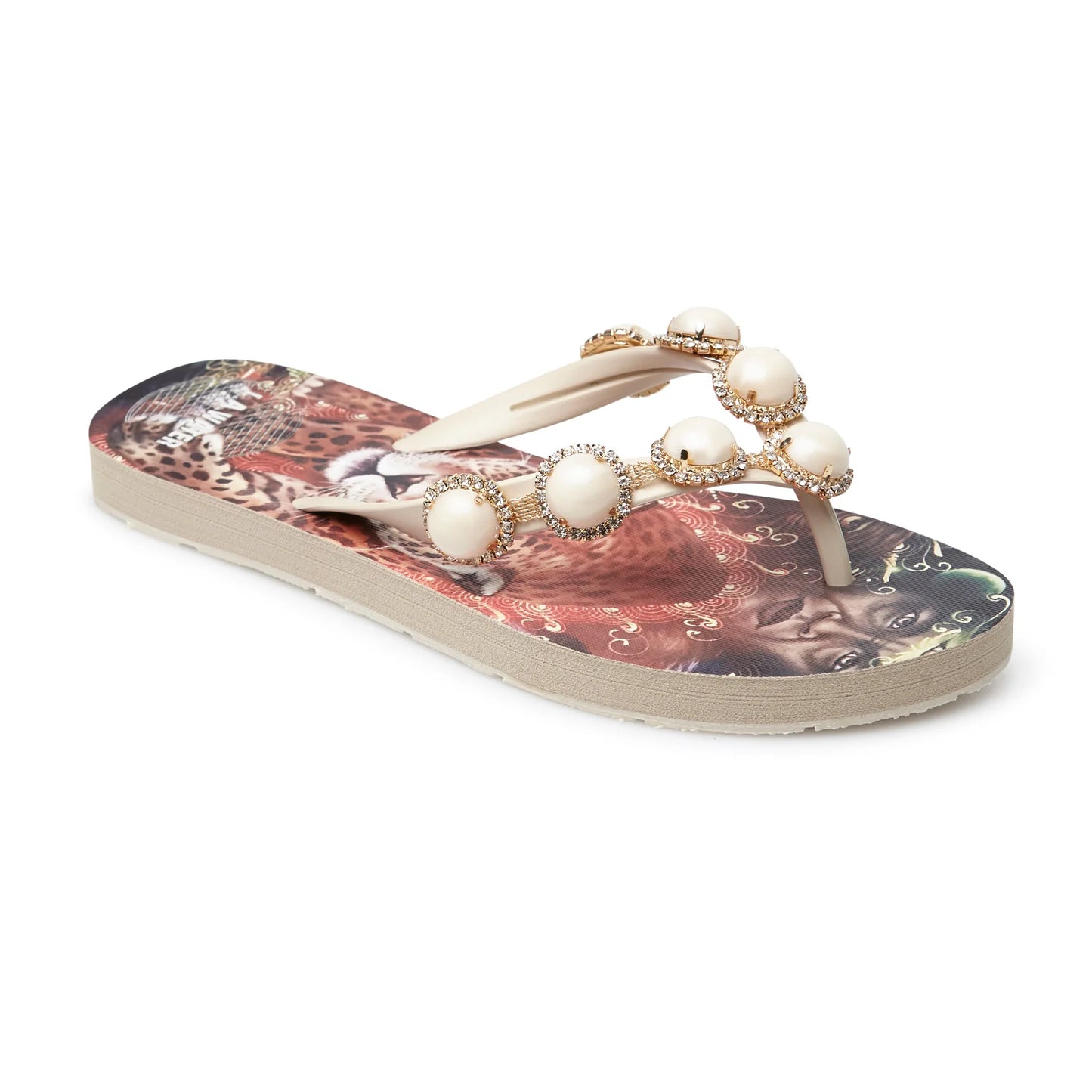 White Shipibo Sandals