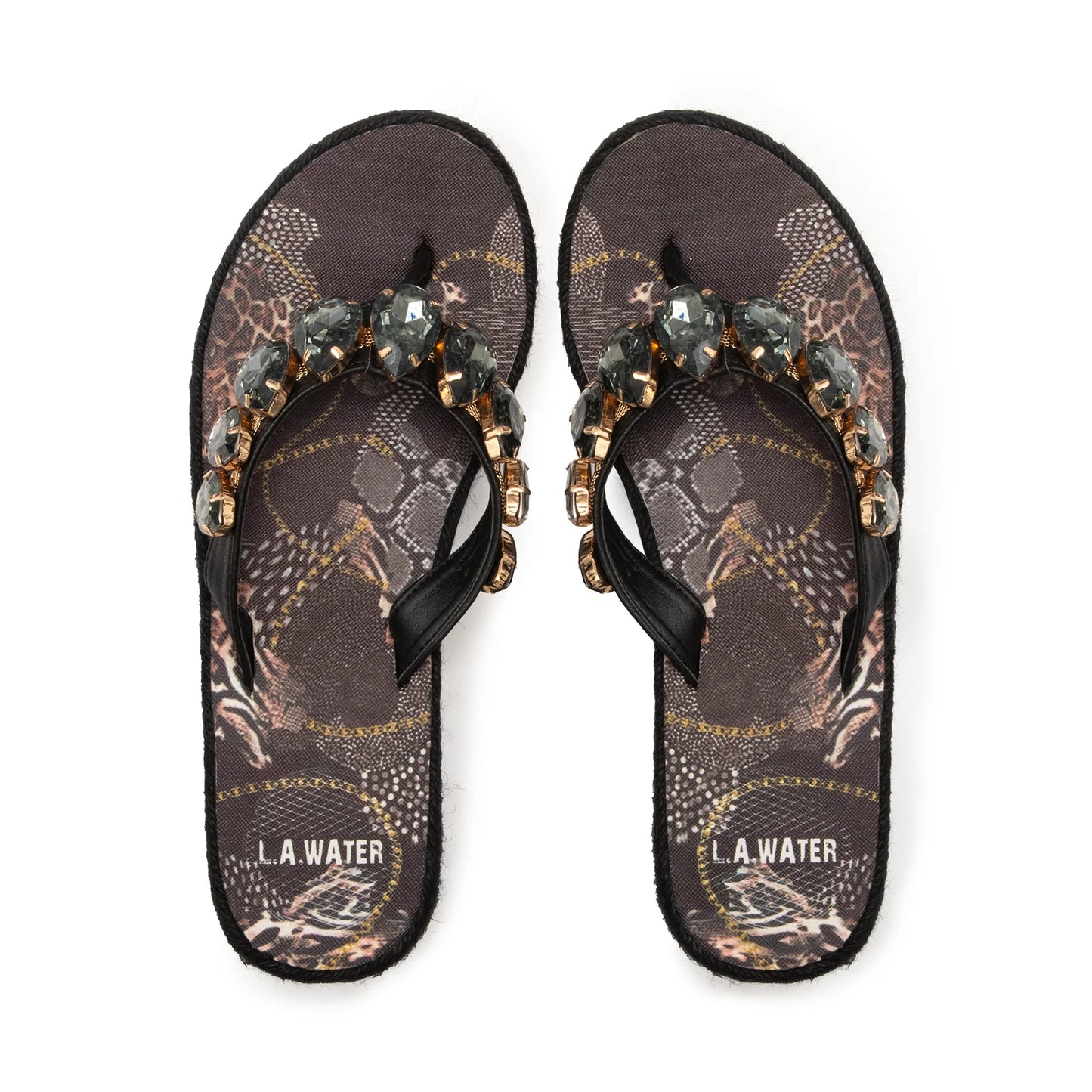 Black Animalier Rope Wedge
