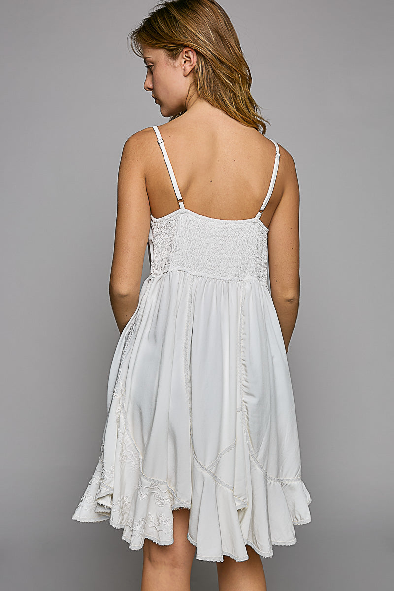 Ivory White Cotton Sundress